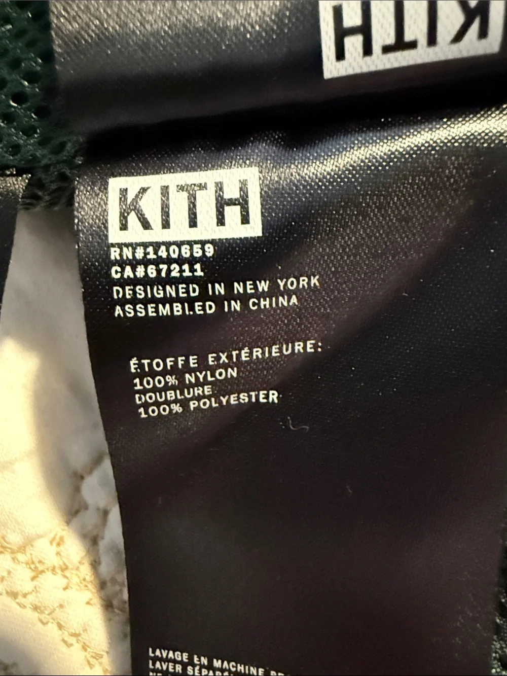 Kith lightweight lined